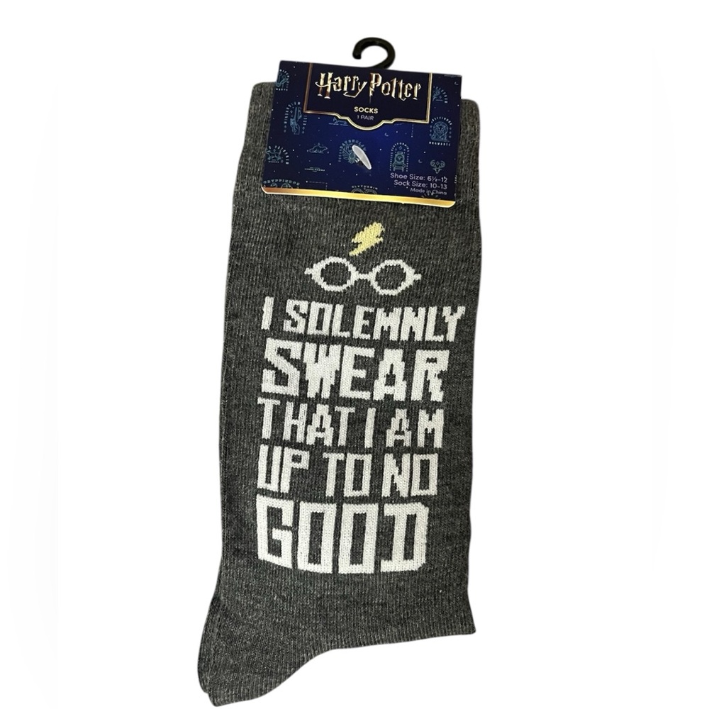 Harry Potter Grey Crew Socks